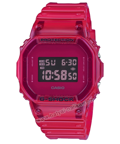 นาฬิกา Casio G-Shock Special color DW-5600SB COLOR SKELETON series รุ่น DW-5600SB-4 “แดงทับทิม” ของแท้ รับประกัน1ปี