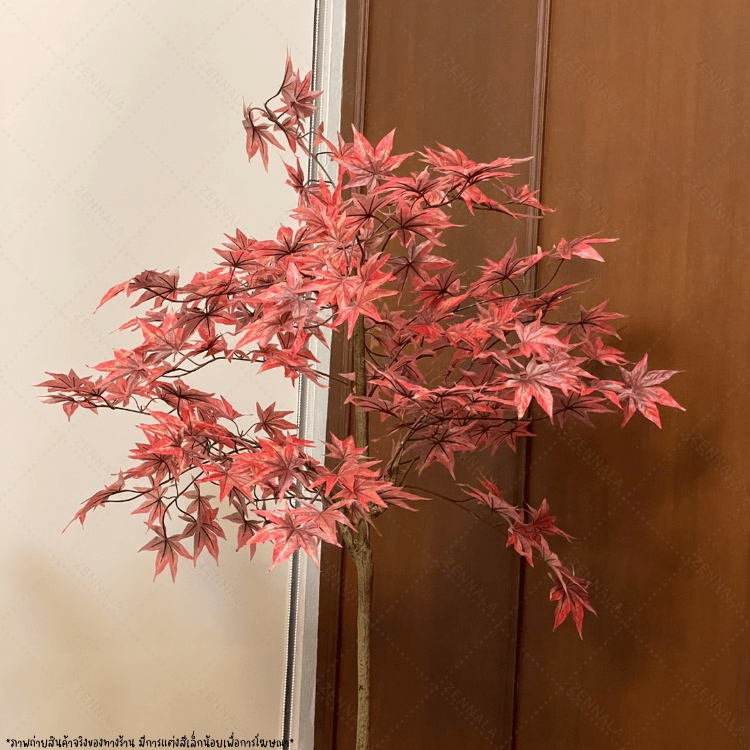 ต้นเมเปิ้ลปลอม red maple พร้อมกระถางดำ🌲150cm.