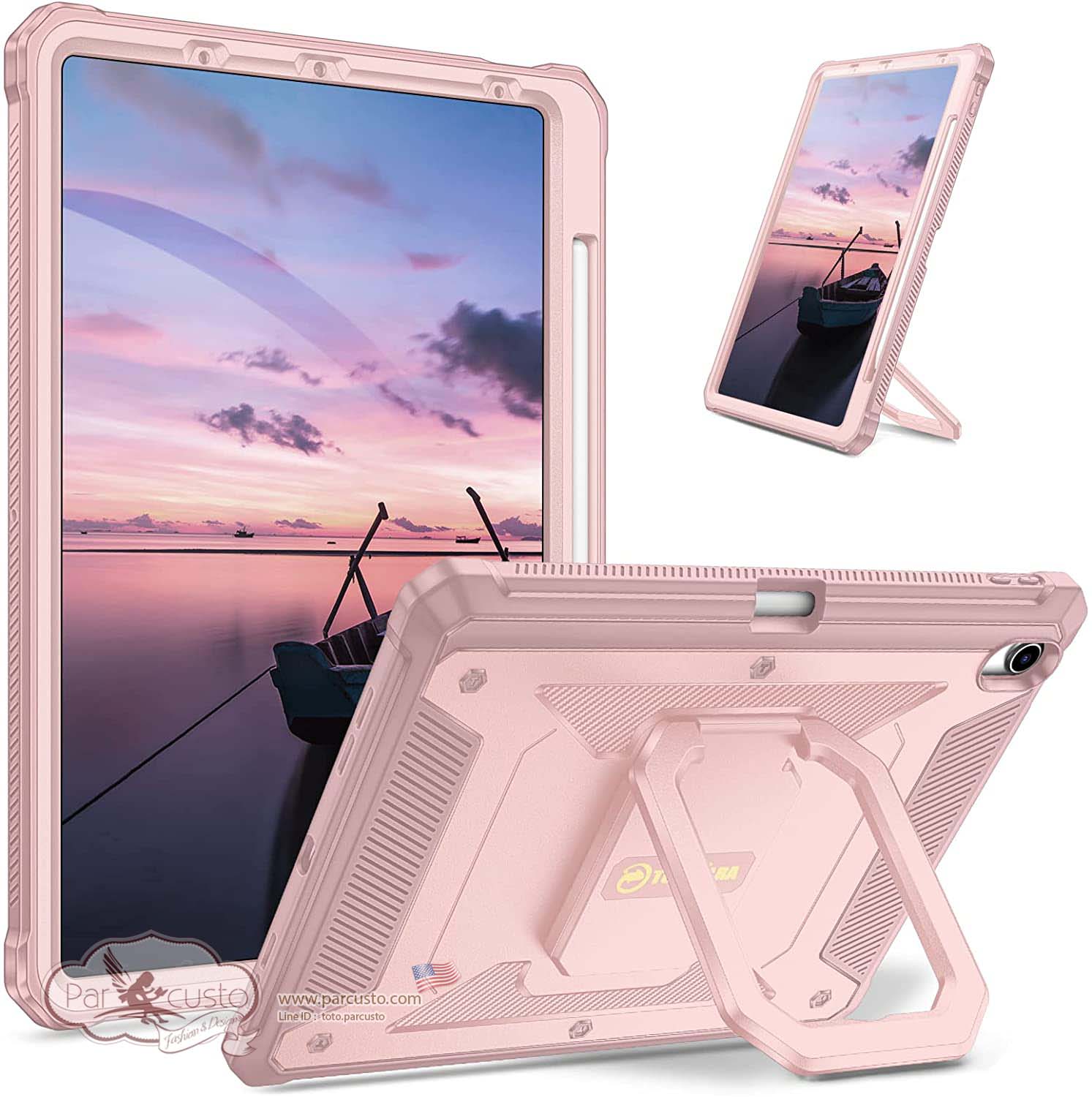 เคสกันกระแทก iPad Air 5th / 4th 10.9 Inch [Tuatara Magic Ring] จาก Fintie [Pre-order USA]