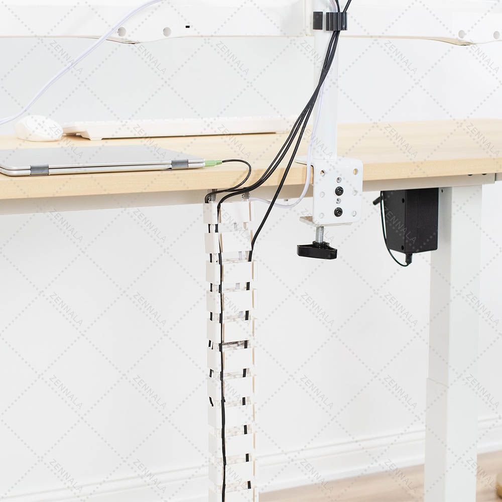 ตัวเก็บสายไฟ ใต้โต๊ะ รางกระดูกงู มี 4 ช่อง