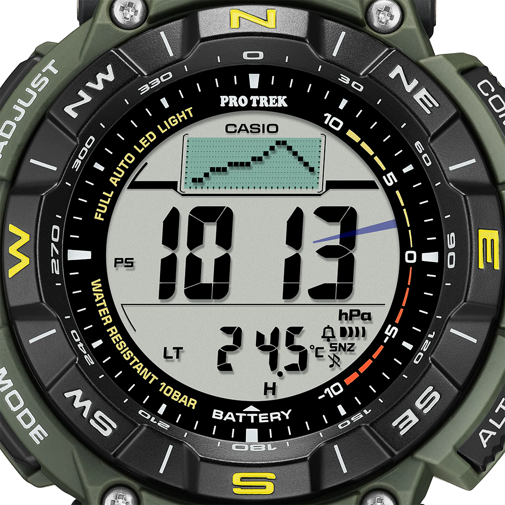 นาฬิกา คาสิโอ Casio PRO TREK PRG-340 Series รุ่น PRG-340-3 ของแท้ รับประกัน1ปี
