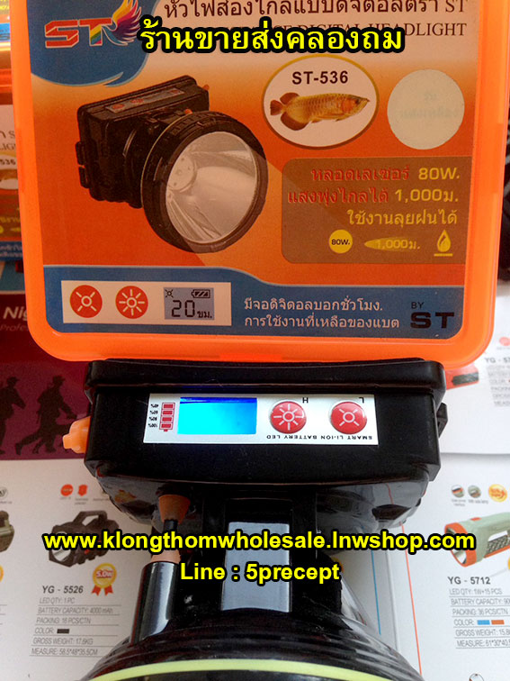 ไฟคาดหัวST536 แบบกด80W (จอดิจิตอล)