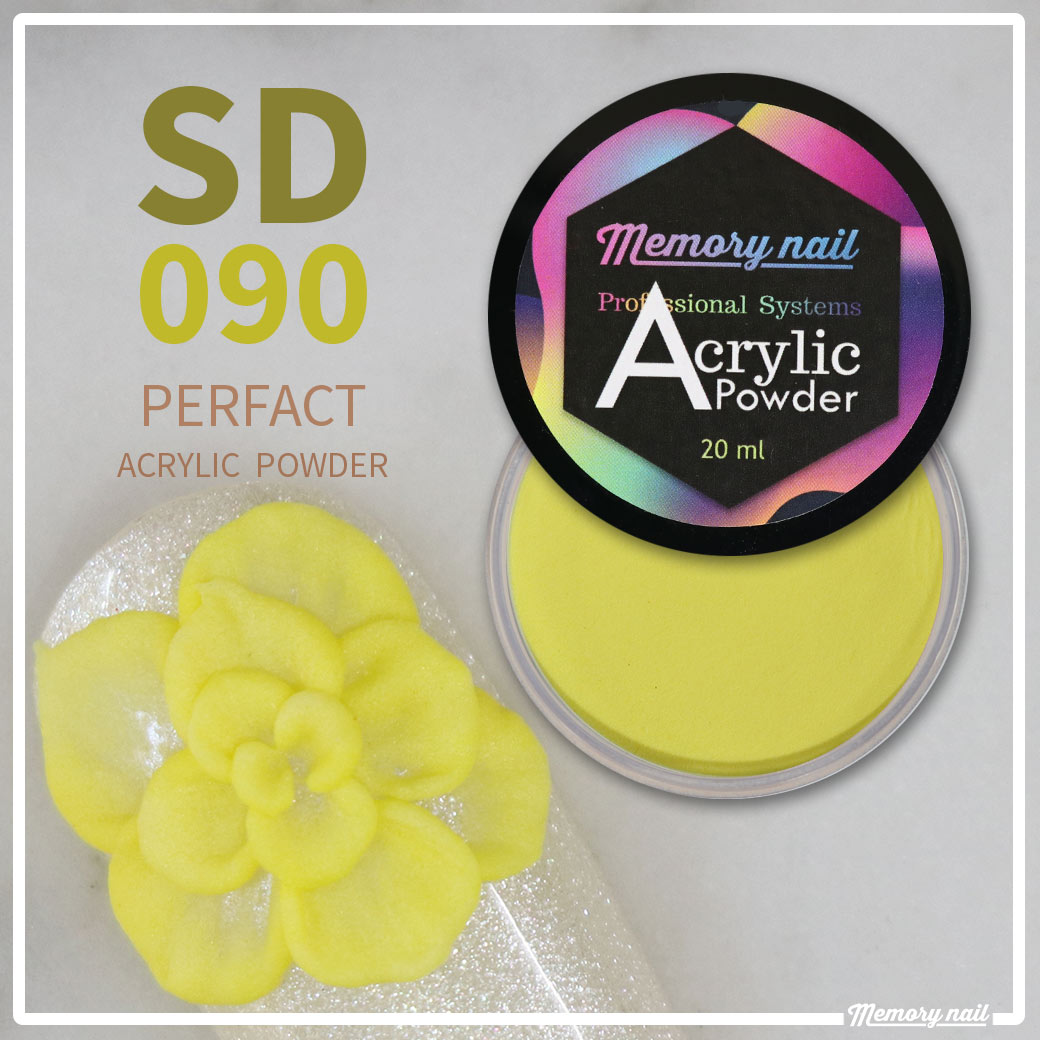 ผงอะคริลิค สีเหลือง รหัส SD-090 ขนาด 20 ml รุ่น PERFACT ซีรีย์