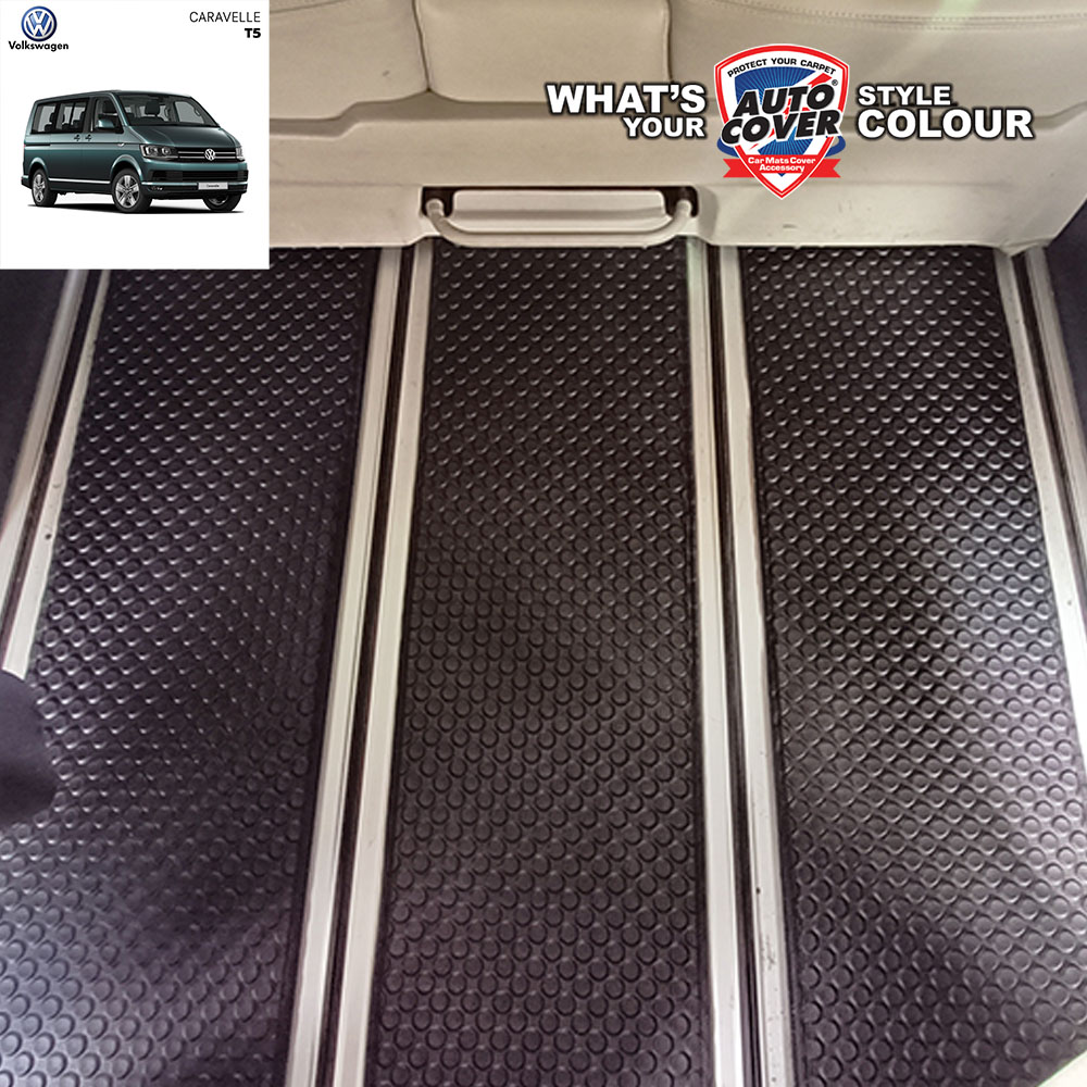 พรมปูพื้นรถยนต์ พรมกระดุม รถ VW CARAVELLE T5 ปี 2004-2016 พรมรถยนต์ชุดเต็มทั้งคัน จำนวน 7 ชิ้น