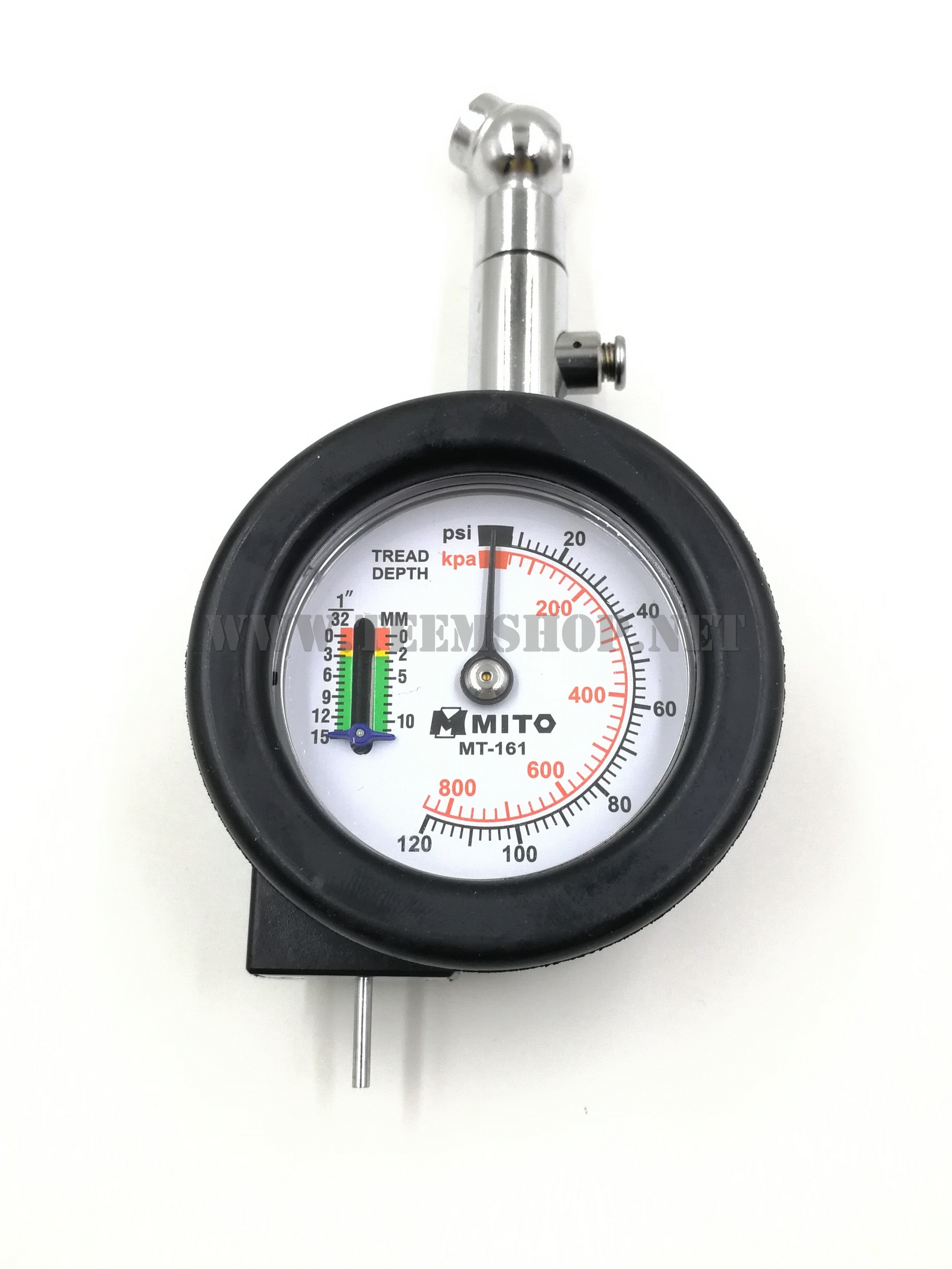 MITO เกจวัดลม พร้อมเกจวัดความลึกดอกยาง 120psi MT-161
