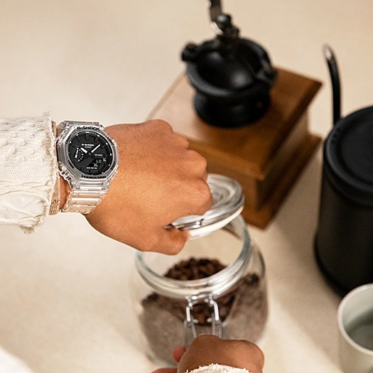 นาฬิกา Casio G-Shock Special Color Skeleton Grey & White series รุ่น GA-2100SKE-7A ของแท้ รับประกัน1ปี