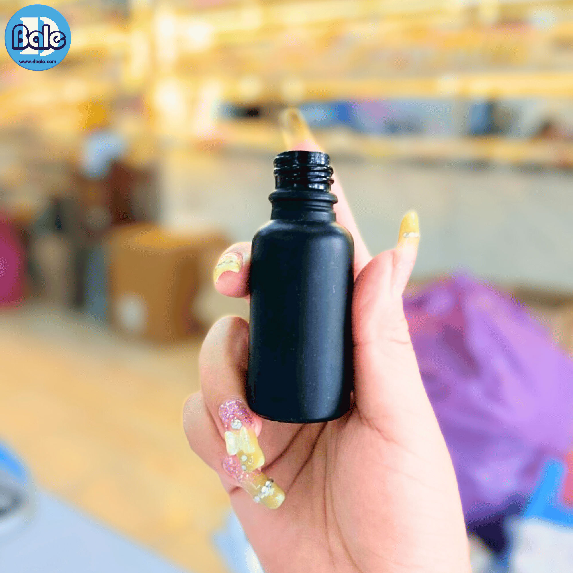 jyblf 20ml. ขวดแก้วอโรมา สีดำขุ่น