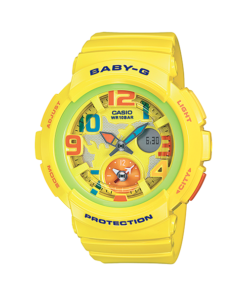 นาฬิกา คาสิโอ Casio Baby-G ANALOG-DIGITAL Beach Traveler series รุ่น BGA-190-9B ของแท้ รับประกัน1ปี