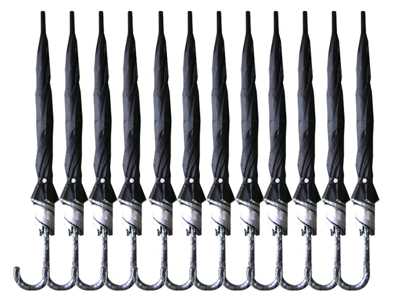 ร่มพระสีดำ ตอนเดียว 24 นิ้ว ผ้า UV โครงโลหะ ออโต้เปิด ปลอกPVC