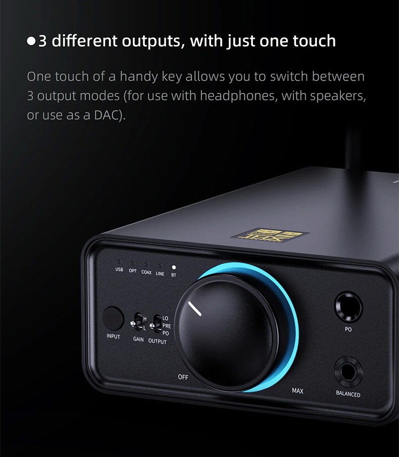 FiiO K7 BT True balanced Bluetooth DAC/Amp ตั้งโต๊ะ กำลังขับสูง ประกันศูนย์ไทย