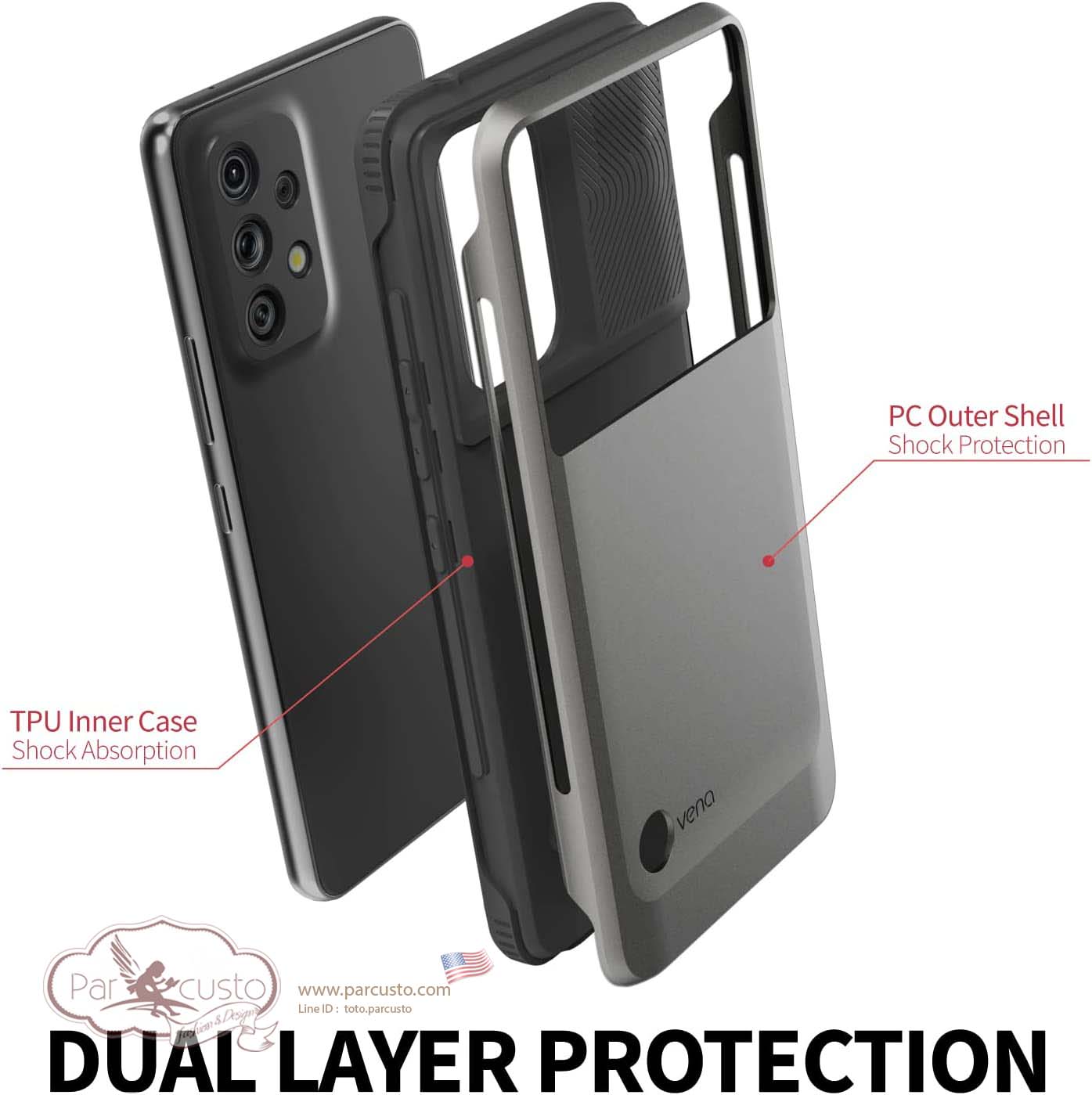 เคสกันกระแทก Samsung Galaxy A53 5G Case (2022) [Outcross Slim Profile] จาก Vena (Pre-order USA)