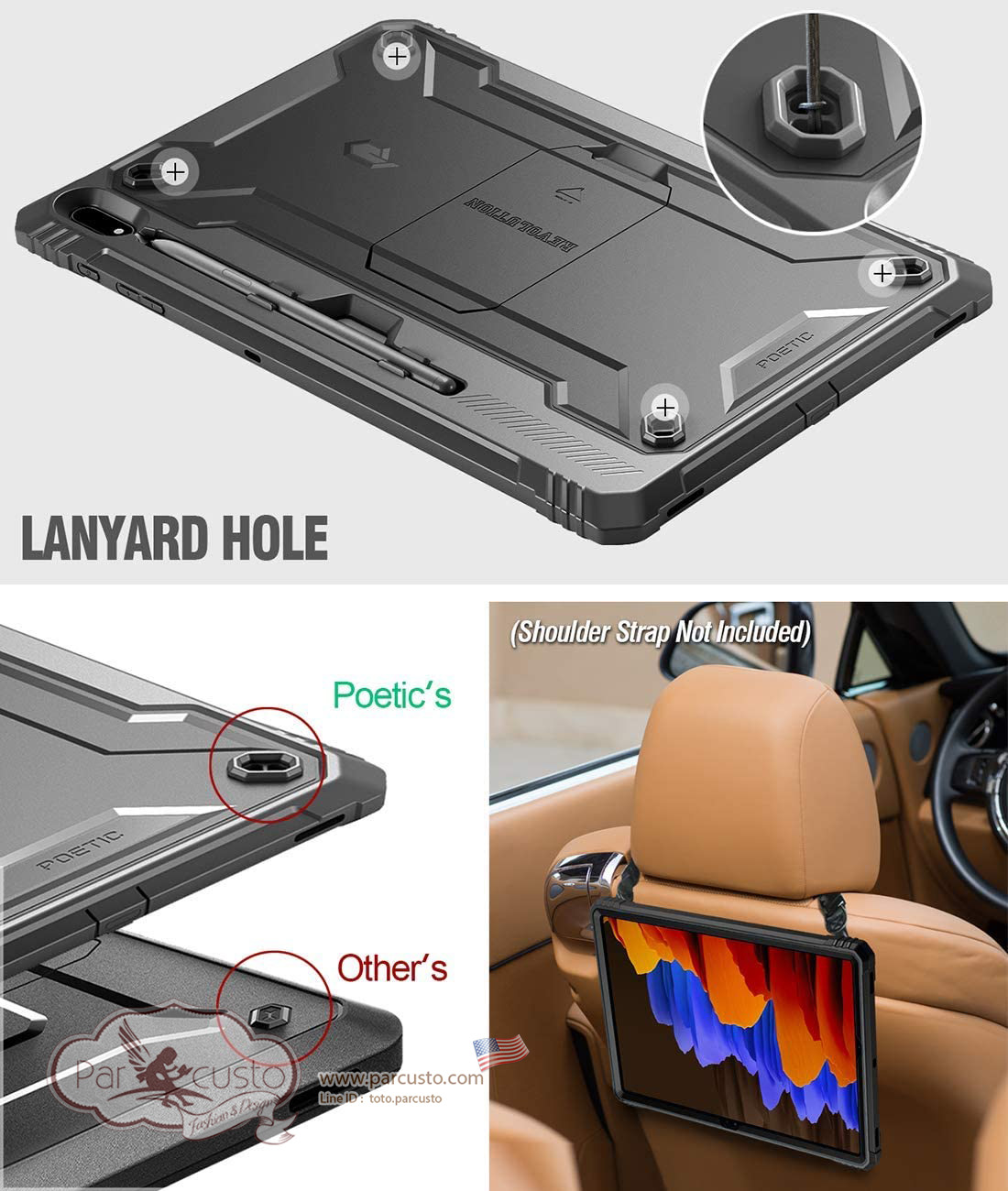 เคสกันกระแทก Samsung Galaxy Tab S7 Plus 12.4 inch 2020 [Revolution Series] จาก Poetic [Pre-order USA]