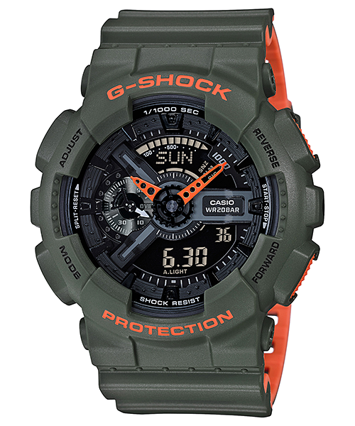 นาฬิกา Casio G-Shock GA-110LN Layered Neon colors series รุ่น GA-110LN-3A ของแท้ รับประกัน1ปี