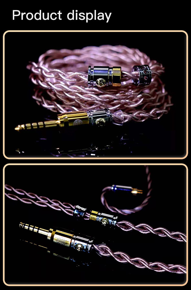 ขาย Hakugei Morning สายอัพเกรดหูฟัง 6N OCC ทองแดง+สายชุบเงิน แบบ Litz