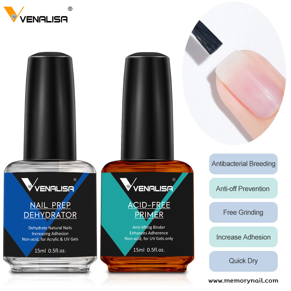 (( VENALISA ไพเมอร์+บอน )) ชุด2ขวด Bonder + Primer. ไล่ความชื้น กันเชื้อรา ก่อนทาสีเจล ต่อเจล / อุปกรณ์ต่อเล็บ ทำเล็บ ทาสีเจล