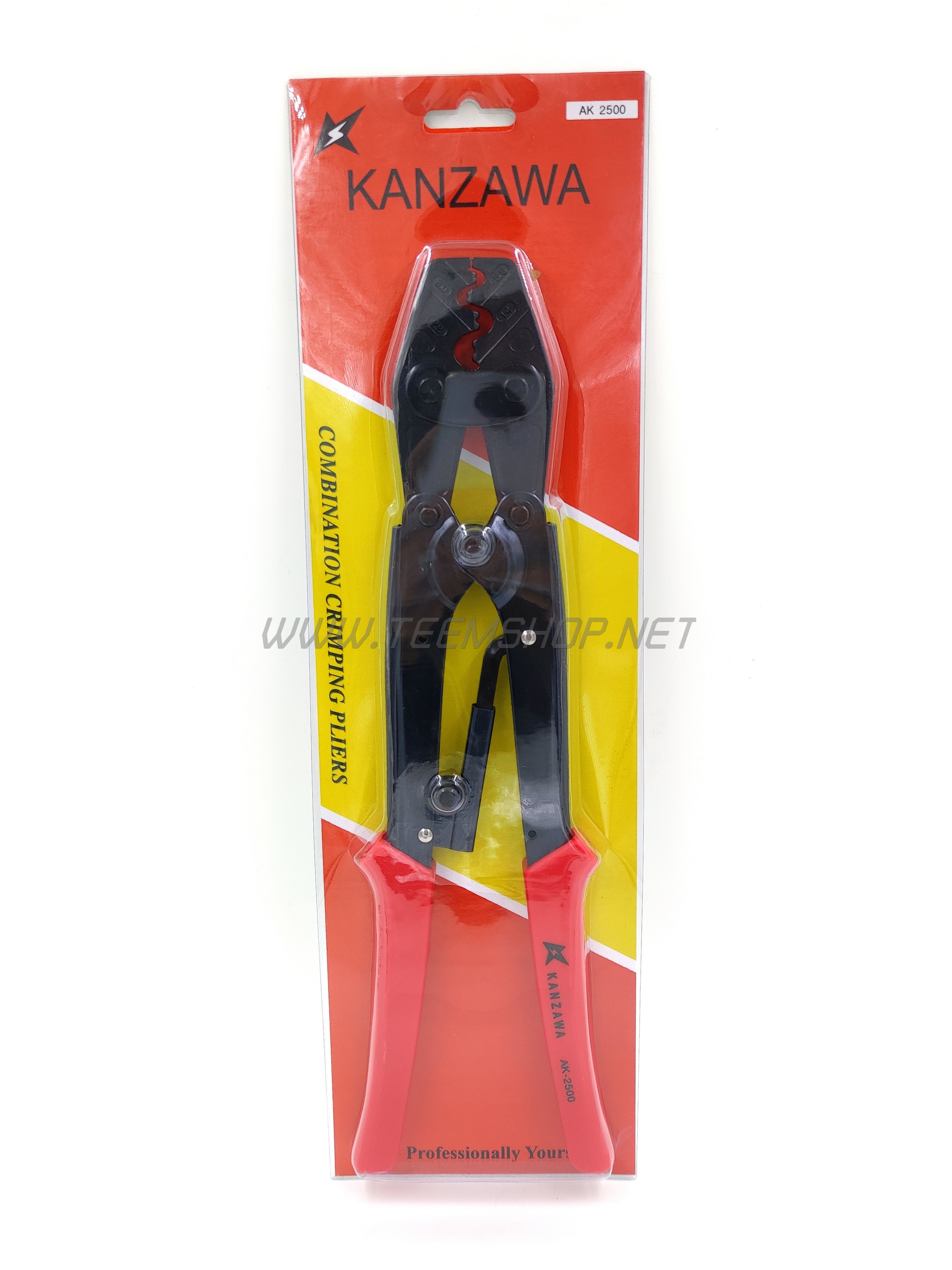 KANZAWA คีมย้ำหัวสาย NO.AK2500 ย้ำหางปลา Made in Taiwan