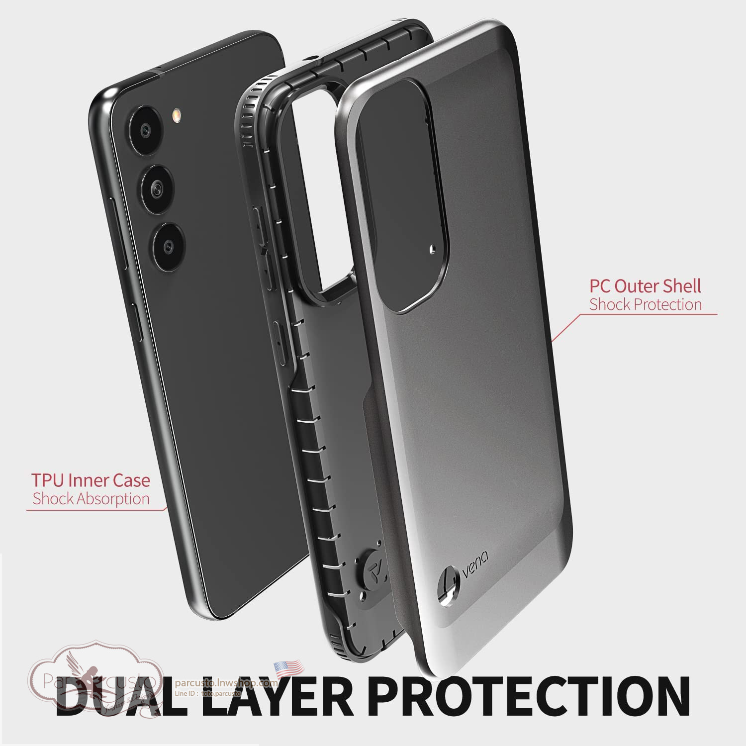 เคสกันกระแทก Samsung Galaxy S23+ / S23 Plus [Outcross] จาก Vena (Pre-order USA)