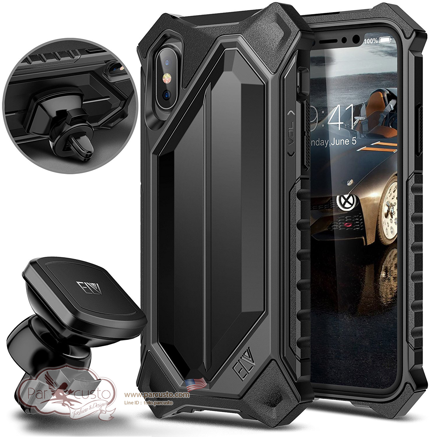 เคสกันกระแทก Apple iPhone X [Rugged Armor Hybrid] จาก ELV [Pre-order USA]