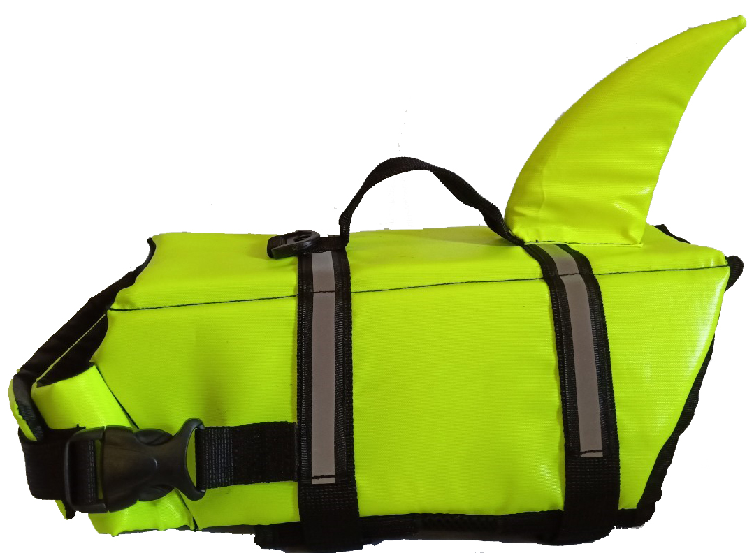 เสื้อชูชีพสุนัขแบบหางฉลาม สีเขียว