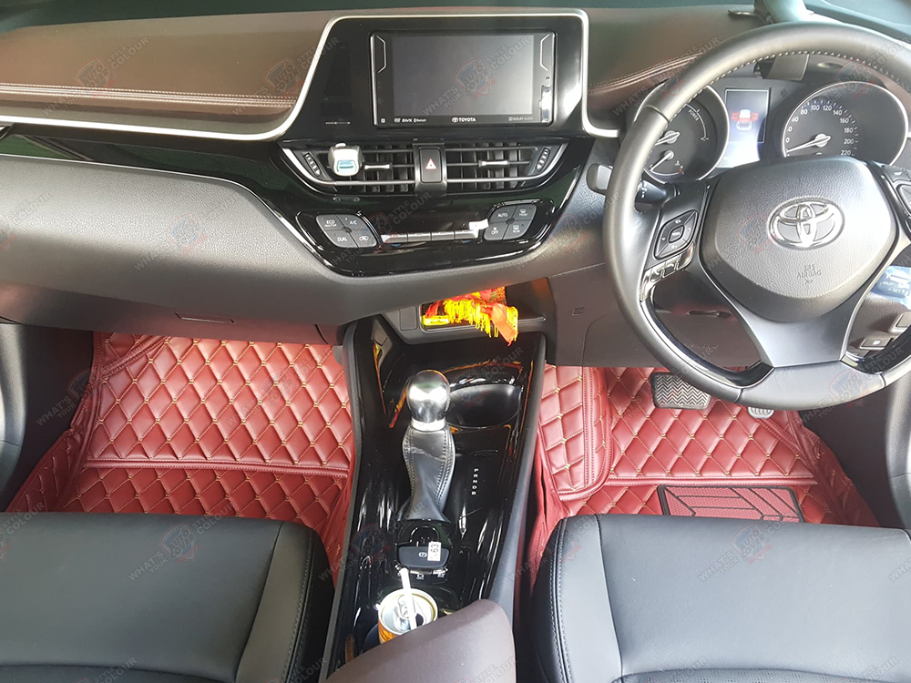 พรมรถยนต์ 6 D Leather Car Mat รถ TOYOTA CHR ปี 2018-2023 ชุดภายในห้องโดยสาร จำนวน 3 ชิ้น