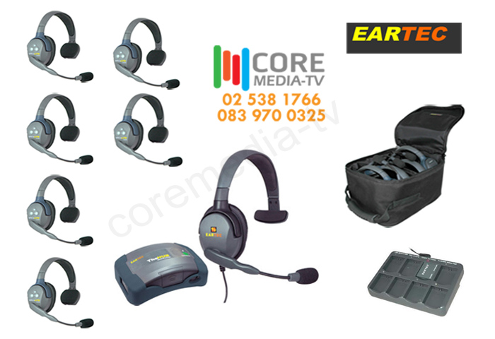 Eartec UltraLITE 7-Person HUB Intercom System Single Headset