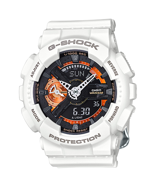 นาฬิกา คาสิโอ Casio G-Shock S-Series Cool White color Collection รุ่น GMA-S110CW-7A2 ของแท้ รับประกัน1ปี