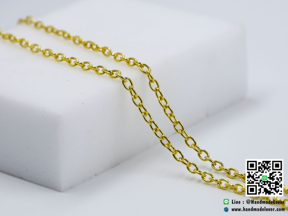 โซ่ 4*3 MM. สีทอง
