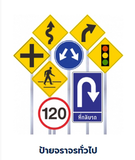 ป้ายจราจร ป้ายทางหลวง ป้ายเตือนความปลอดภัย