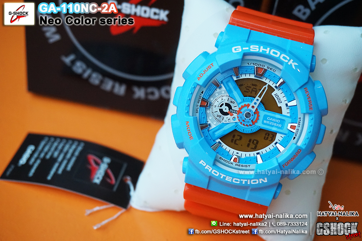 นาฬิกา Casio G-Shock Standard Analog-Digital Neo Color series รุ่น GA-110NC-2A ของแท้ รับประกัน1ปี