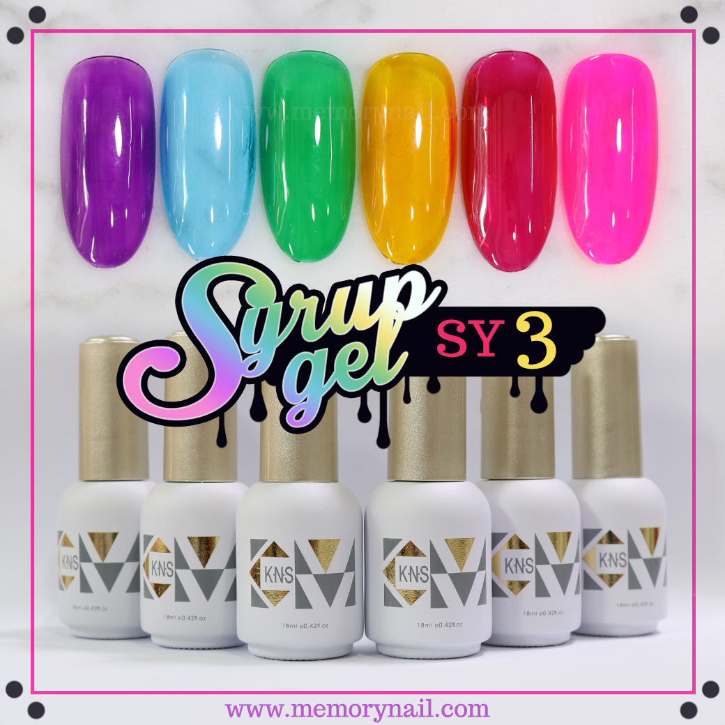 SY-3 สีเจลไซรัป Syrup Nail Gel คละสี 6 สี 6 ขวด ขวดใหญ่ 15 ML