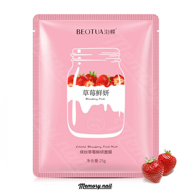 BD03558 🔥ล็อตใหม่ | แท้ | ส่งเร็ว 🔥 มาร์คหน้า BEOTUA สูตรสตอเบอร์รี่โยเกิร์ต 🍓 มาส์กหน้า ขาวเนียนกระจ่างใส แผ่นมารค์หน้า ราคาส่ง