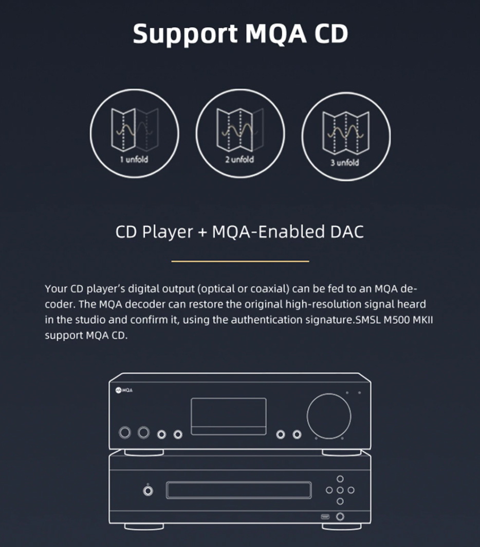 SMSL M500 MKii Bluetooth DAC& แบบตั้งโต๊ะ รองรับ MQA ประกันศูนย์ไทย
