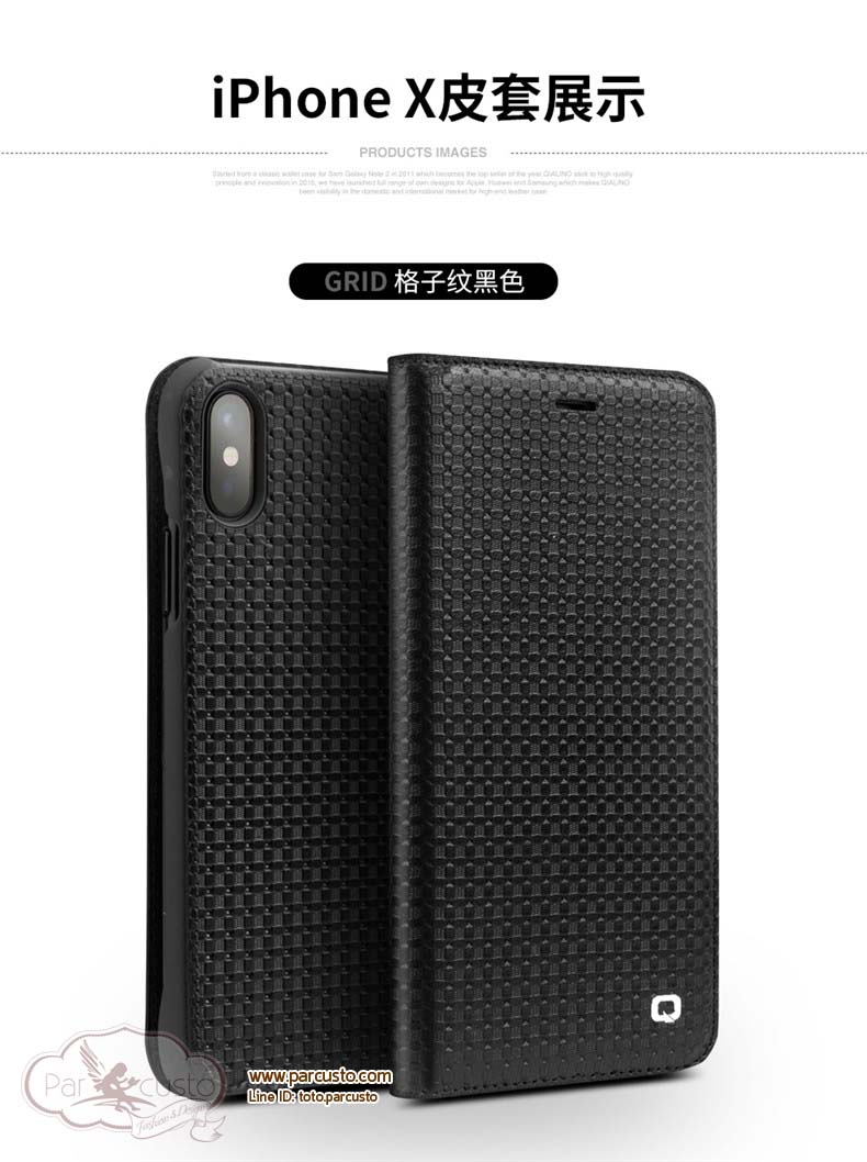 เคสหนังแท้ Apple iPhone X มี Texture จาก QIALINO [Pre-order]