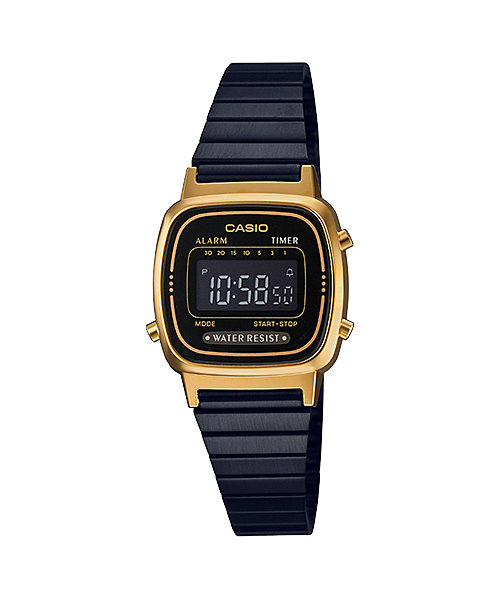 นาฬิกา คาสิโอ Casio STANDARD DIGITAL Vintage Black&Gold รุ่น LA670WEGB-1B (ไม่มีขายในไทย) ของแท้ รับประกัน 1 ปี