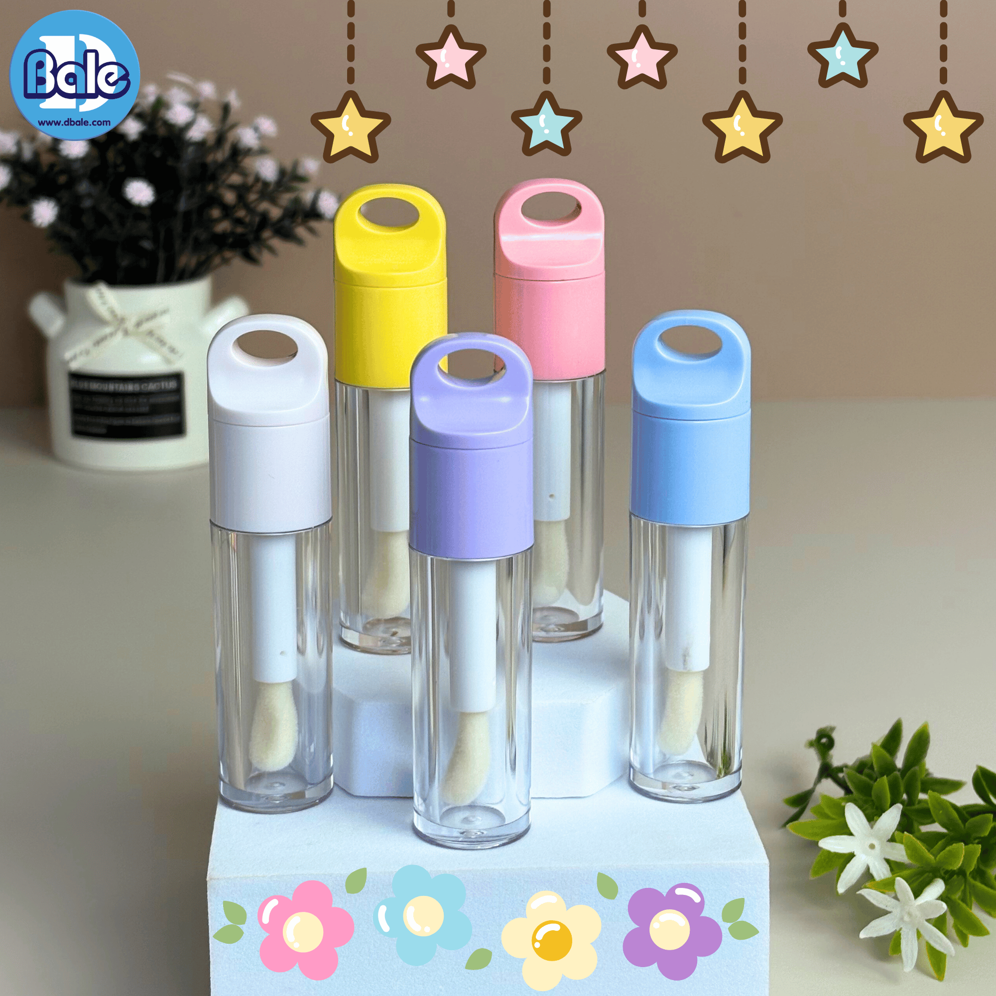 L32 6ml. ขวดลิปจุ่มพวงกุญแจเก๋ๆ โทนสีพาสเทล