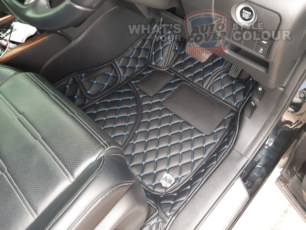 พรมปูพื้นรถยนต์ 6D รถ HONDA CRV (Gen 5) 2019-2023 รุ่น 5 ที่นั่ง พรมรถยนต์ชุดเต็มคันรวมแผ่นท้ายและหลังพนักพิง จำนวน 6 ชิ้น