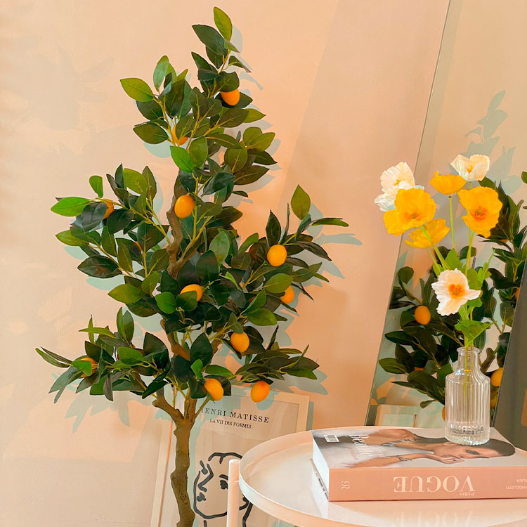 ต้นเลม่อนปลอม🍋 พร้อมกระถาง (ขนาด120cm)