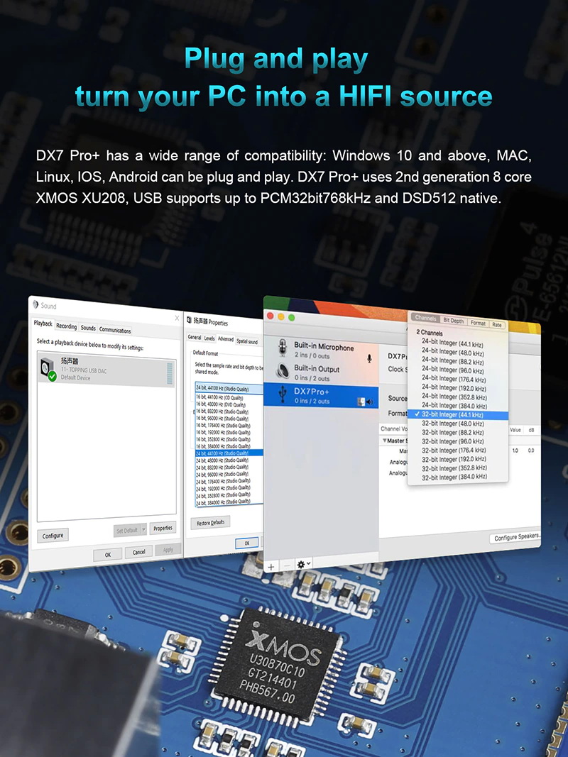 Topping DX7 PRO Plus NFCA Bluetooth DAC/AMP ตั้งโต๊ะครบจบในตัว ประกันศูนย์ไทย