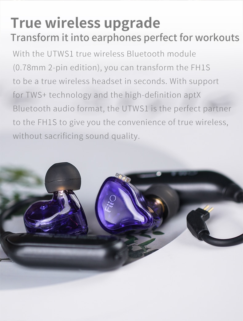 ขาย FiiO FH1s หูฟัง 2 ไดร์เวอร์ 1BA(Knowles)+1Dynamic ถอดสายได้