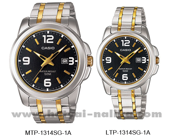 นาฬิกา คาสิโอ Casio SETคู่รัก รุ่น MTP-1314SG-1A+LTP-1314SG-1A ของแท้ รับประกัน 1 ปี