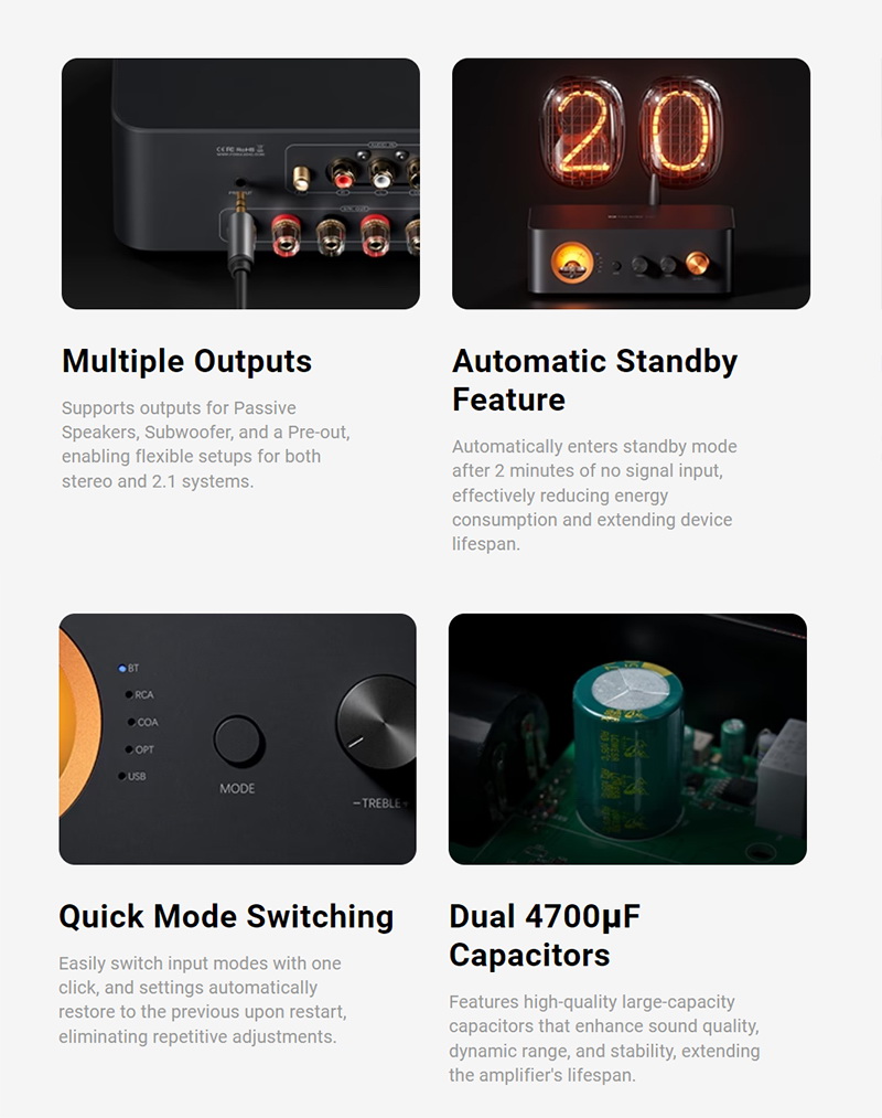 Fosi AudioMC351 DAC/AMP 2.1 แชนเนล พร้อม VU Meter และ Bluetooth กำลังขับสูง ให้เสียงอันยอดเยี่ยม ประกันศูนย์ไทย