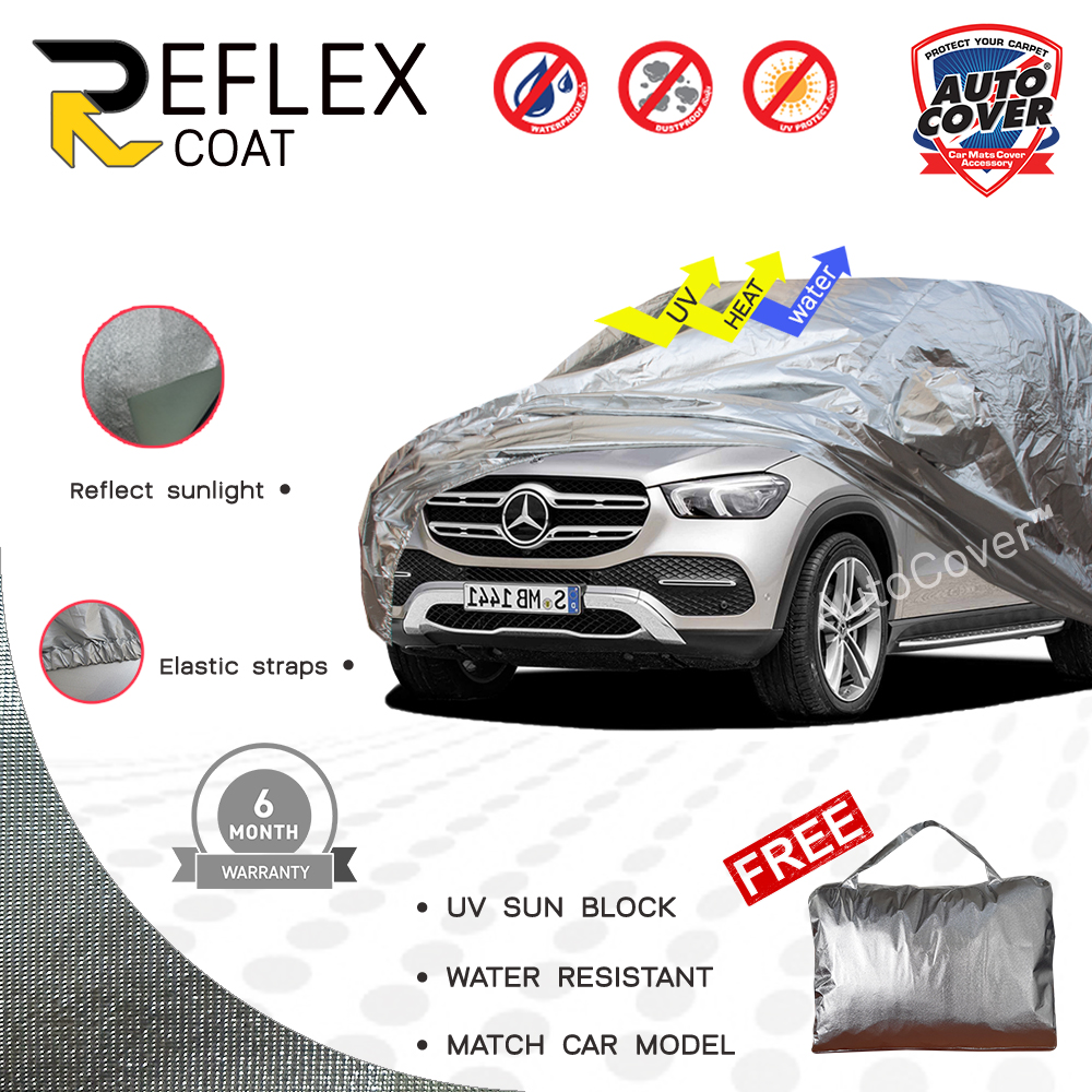 ผ้าคลุมรถเข้ารูป รถ BENZ GLE รหัส W167 ปี 2020-2025 ผ้าคลุมรถ ผ้าคลุมกันแดด กันไอร้อน กันน้ำ รุ่น REFLEX COAT