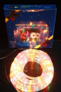 ไฟท่อ LED 2 สายกลม สีสลับ 10 เมตร มีคอนโทรล