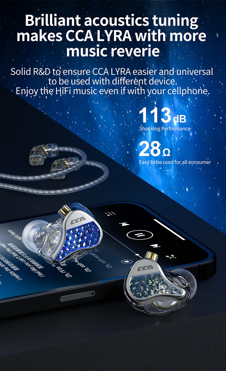 ขาย CCA LYRA หูฟัง IEM ไดรเวอร์ Dynamic เสียงดี ประกันศูนย์ไทย