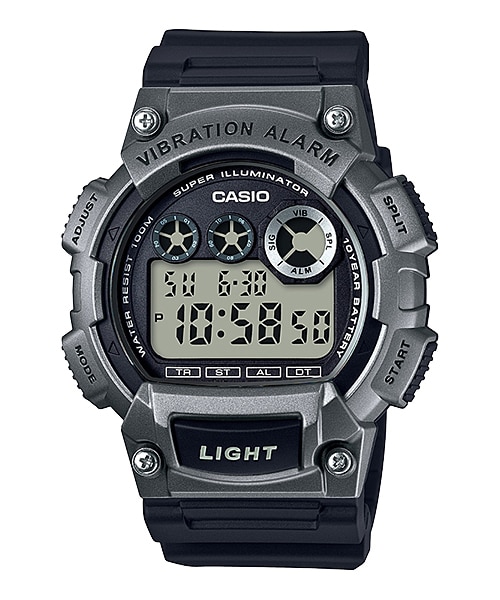 นาฬิกา คาสิโอ Casio แบตเตอรี่ 10 ปี รุ่น W-735H-1A3V (สี Space Gray) ของแท้ รับประกัน 1 ปี