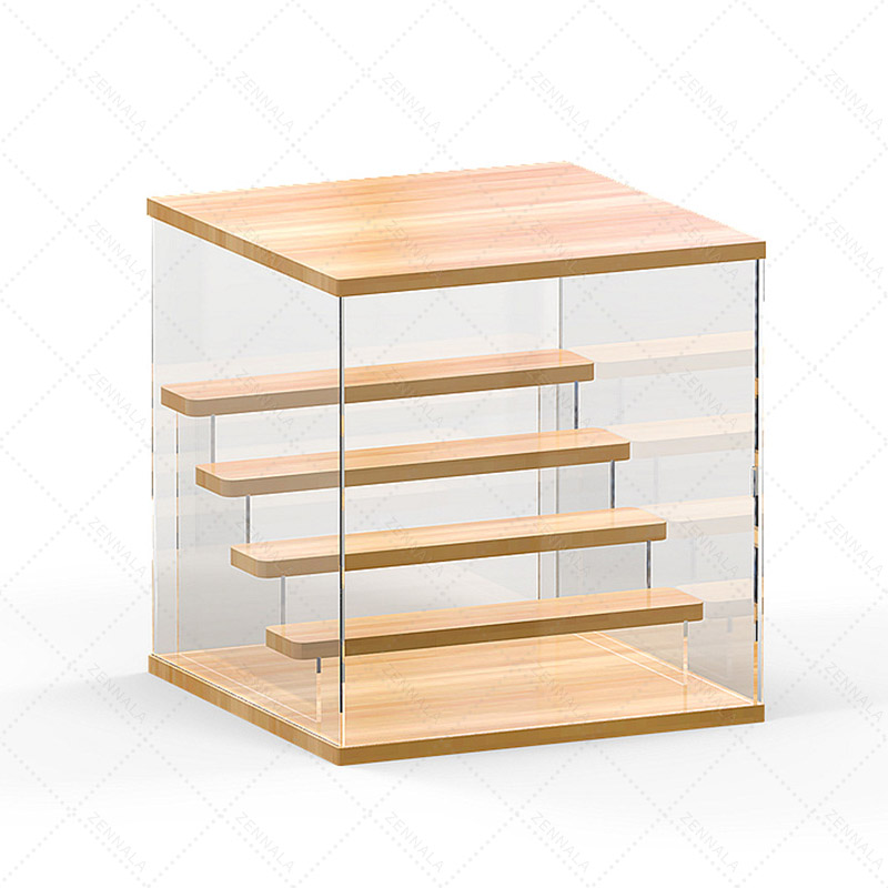 ชั้นวางโมเดล ฐานไม้