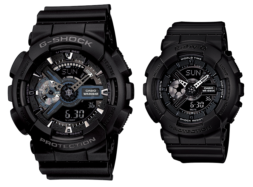 นาฬิกา คาสิโอ Casio G-Shock SETคู่รัก รุ่น GA-110-1B&BA-110BC-1 Pair set