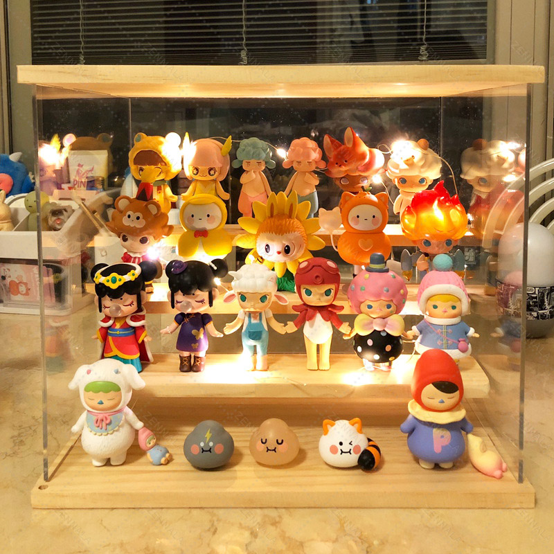 ชั้นวางโมเดล ฐานไม้