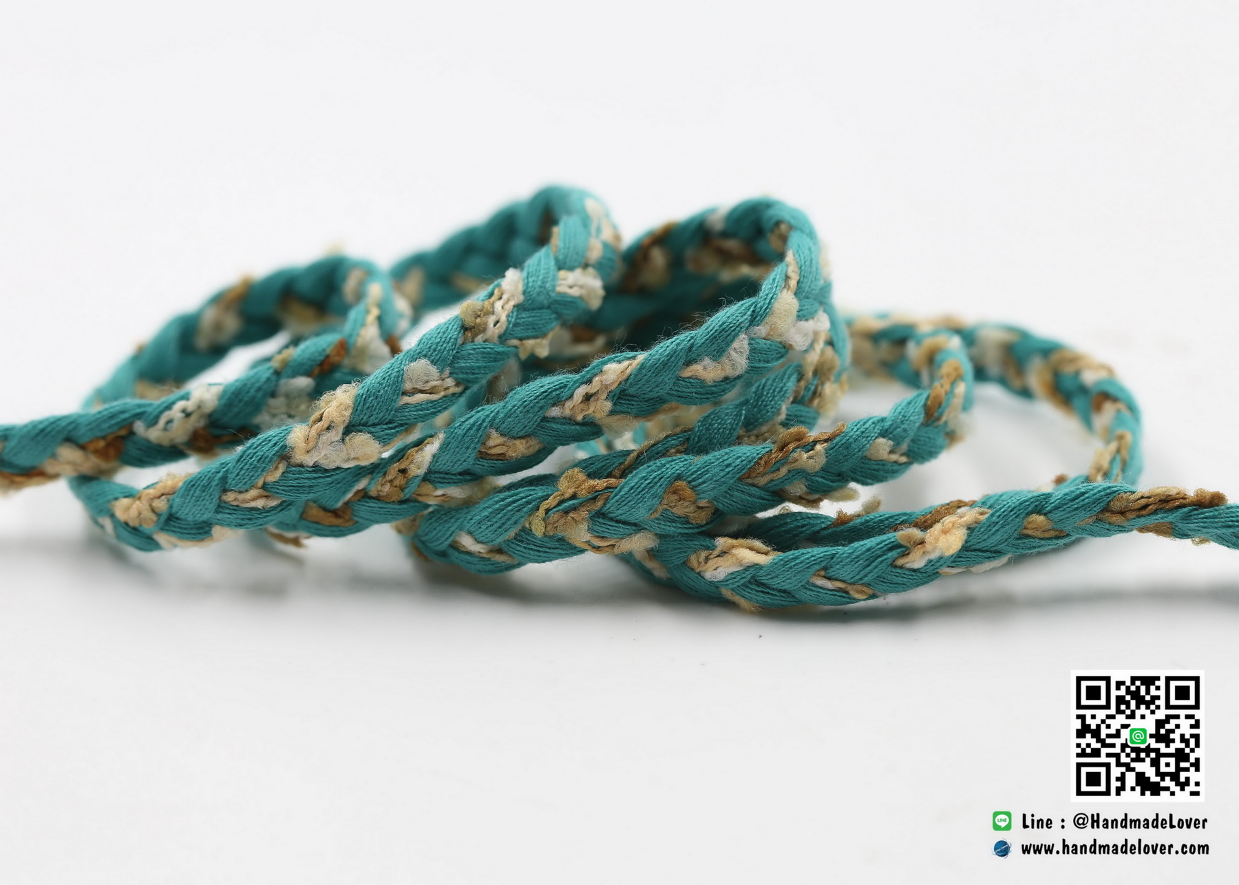 ผ้าถัก สีหวาน ขนาด กว้าง 0.9 CM.