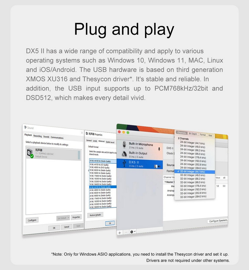 Topping DX5II DAC/AMP ตั้งโต๊ะ ชิป ESS ES9039Q2M x2, แอมป์ X-Hybrid รองรับ Dual Hi-Res ประกันศูนย์ไทย